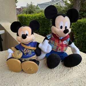 Mickey Mouse Plushies- Disneyland 50th Anniversary & Park Ambassador